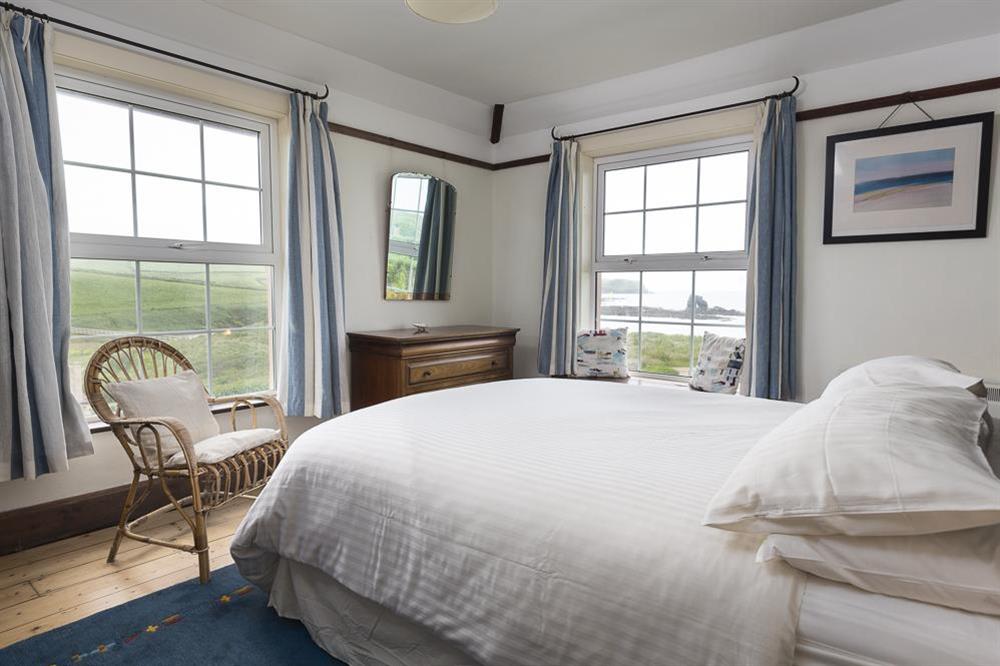 Master bedroom with lovely views over Thurlestone rock at Savernake in , Thurlestone