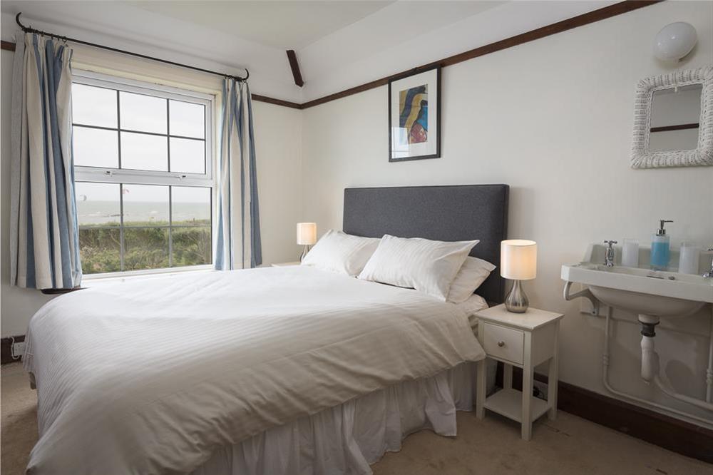 Second bedroom with King-size bed and lovely views towards Thurlestone Rock at Savernake in , Thurlestone