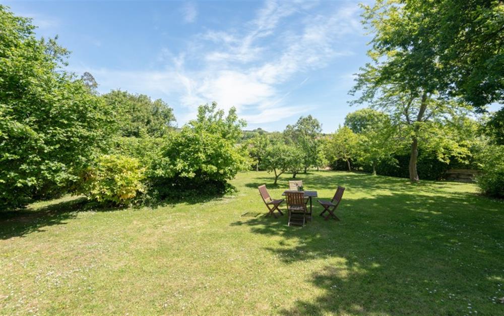Plenty of space to chill in the orchard at Sawmill Cottage in Netherbury