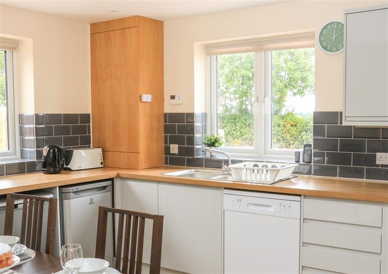 This is the kitchen at Sawtons Cottage 2, Dawlish Warren