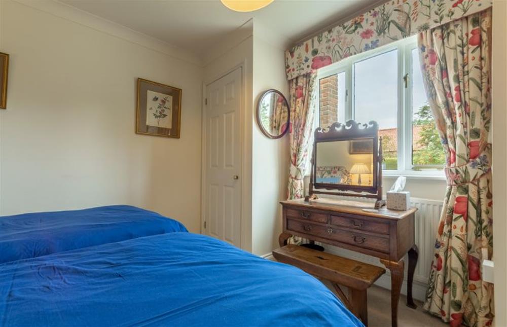 Ground floor: Bedroom three, twin beds (photo 2) at Saxon Shore Cottage, Burnham Deepdale near Kings Lynn