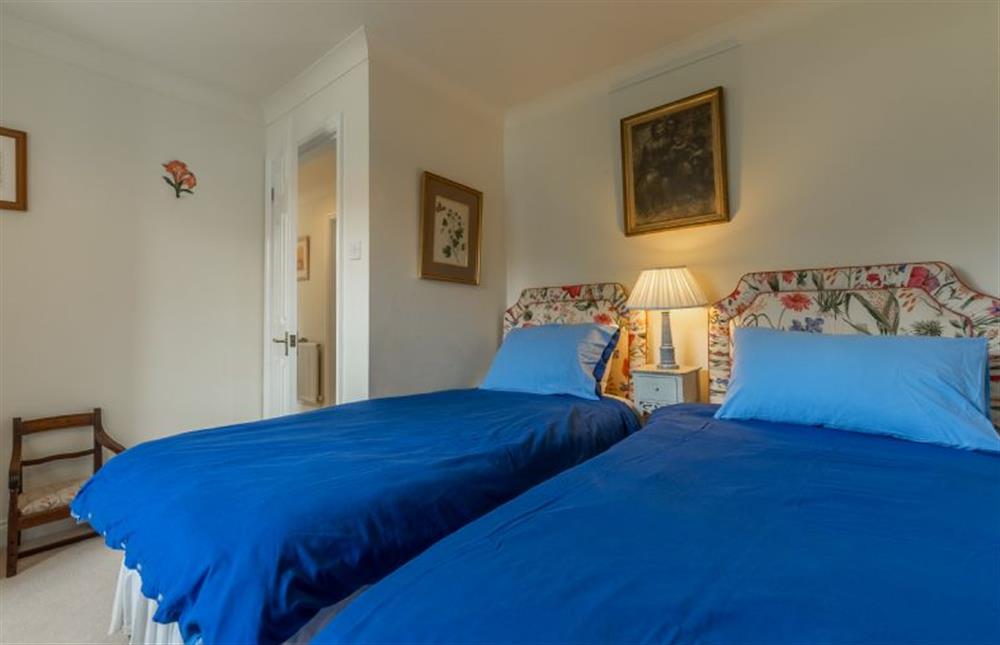 Ground floor: Bedroom three, twin beds at Saxon Shore Cottage, Burnham Deepdale near Kings Lynn