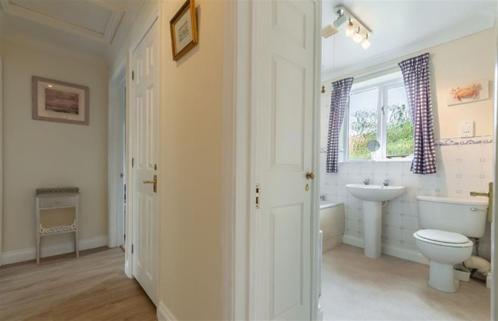 Ground floor: Hallway and bathroom at Saxon Shore Cottage, Burnham Deepdale near Kings Lynn