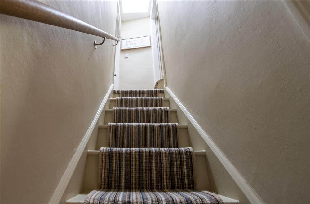 The steep stairs leading to first floor, mind your step! at Scala Glen Cottage, Skipton