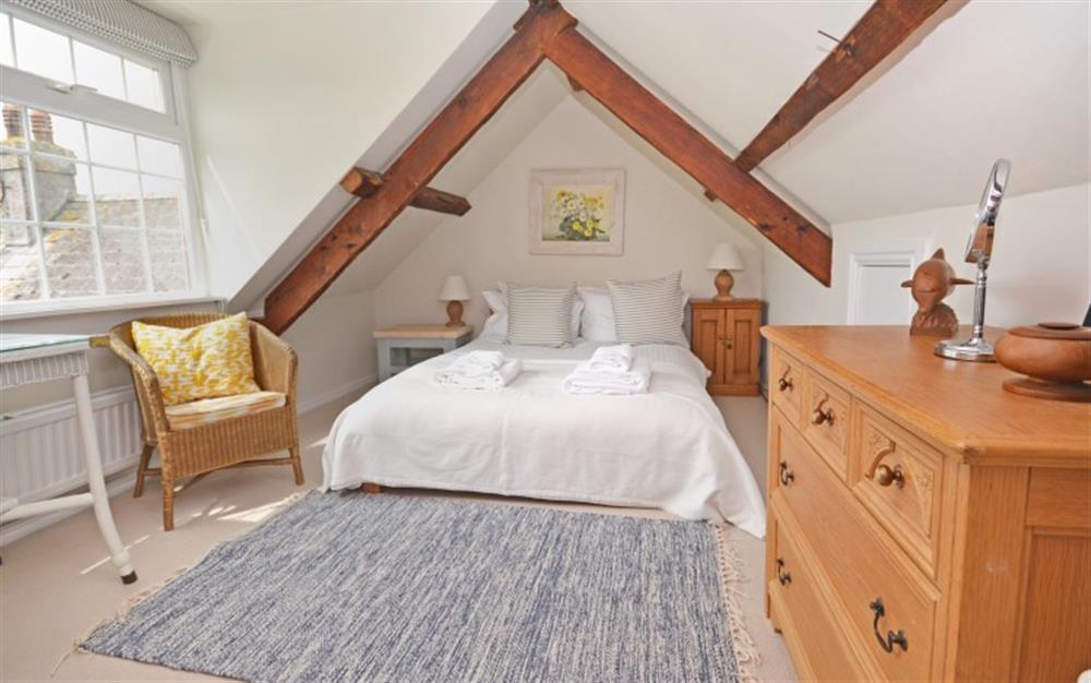 Bedroom 3 with double bed at School Cottage in Hope Cove