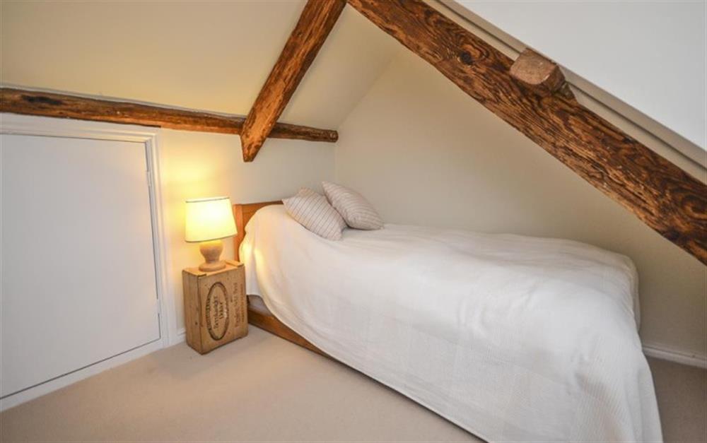 Bedroom 4 with single bed (plus truckle bed) at School Cottage in Hope Cove