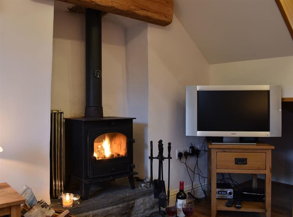 Cosy living room with wood burner (photo 2) at School Cottage in Newbiggin-in-Bishopdale, near Leyburn, North Yorkshire