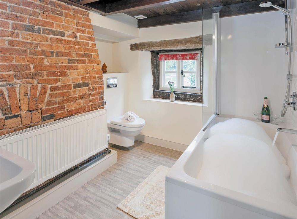 Thoughtfully renovated bathroom at School House in Bradnop, near Leek, Staffordshire