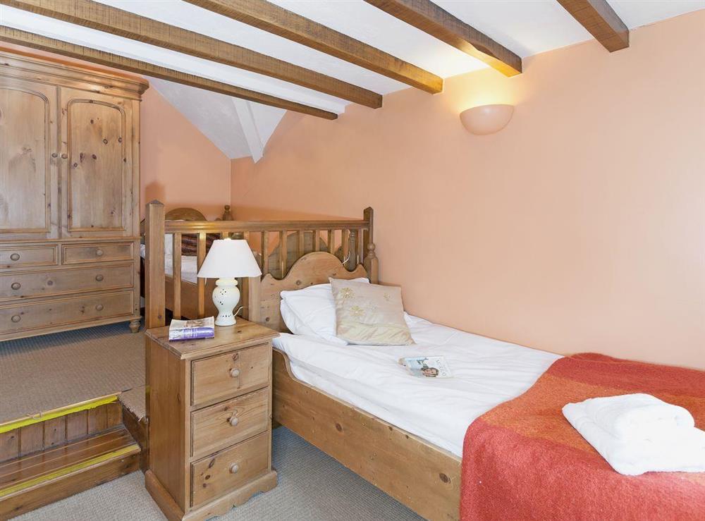 Twin bedroom full of character at School House in Bradnop, near Leek, Staffordshire