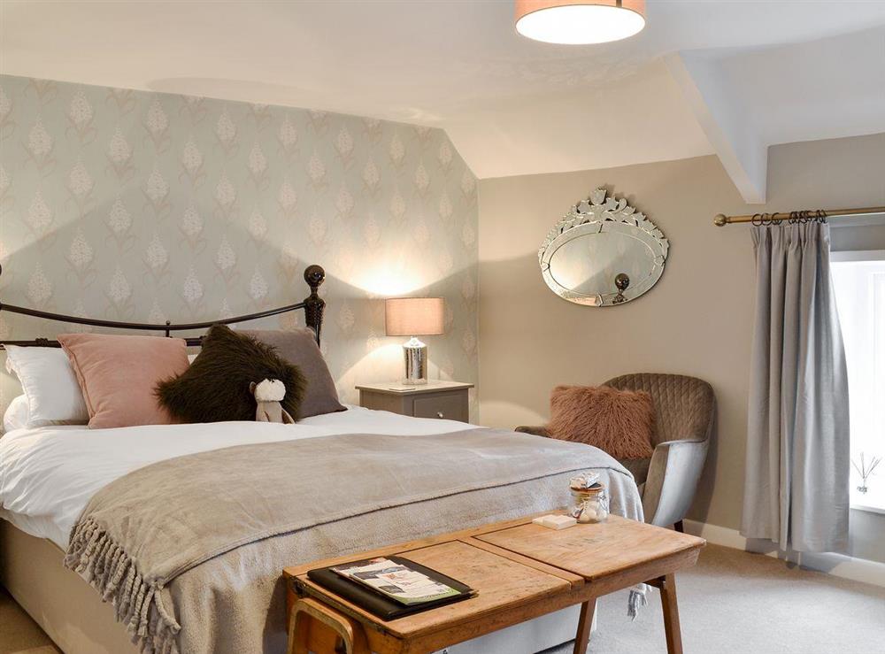 Comfortable double bedroom at School House Cottage in Coxwold, near Thirsk, North Yorkshire