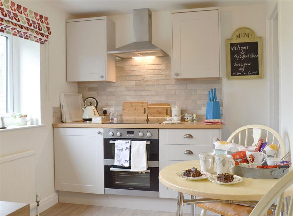 Well equipped kitchen/ dining room at School House Cottage in Coxwold, near Thirsk, North Yorkshire