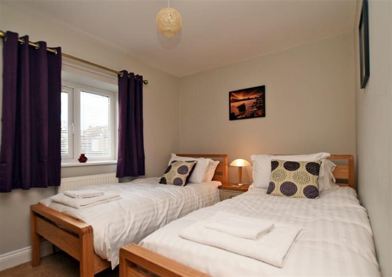 One of the bedrooms at Schooner Court No1, Alnmouth
