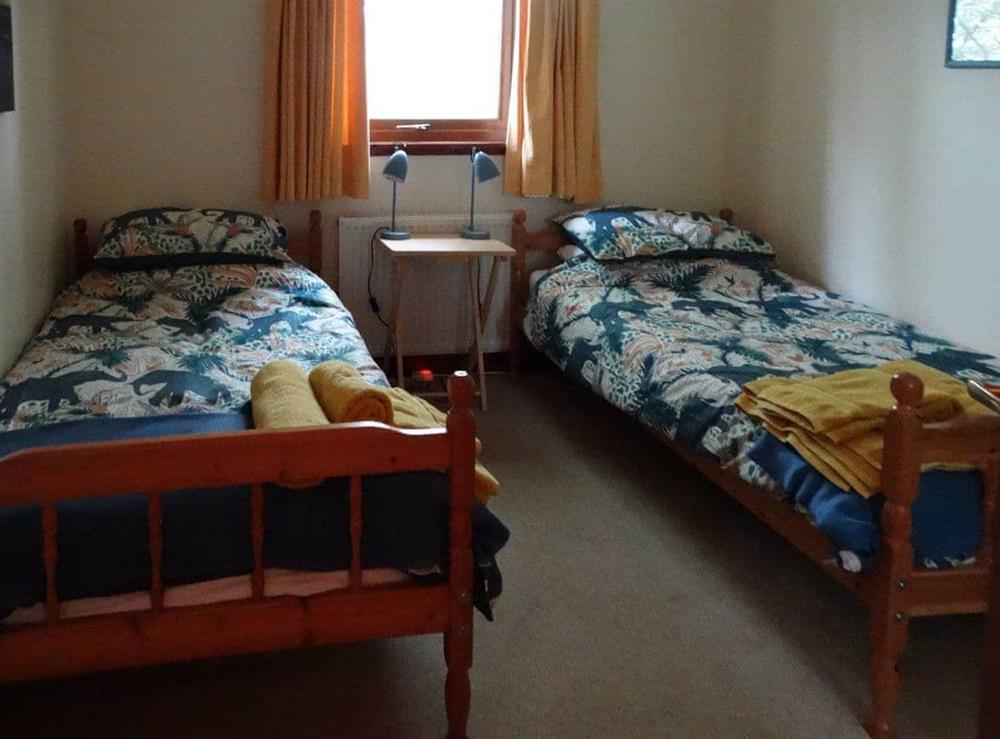 Twin bedroom at Scobach Lodge in Turriff, Aberdeenshire
