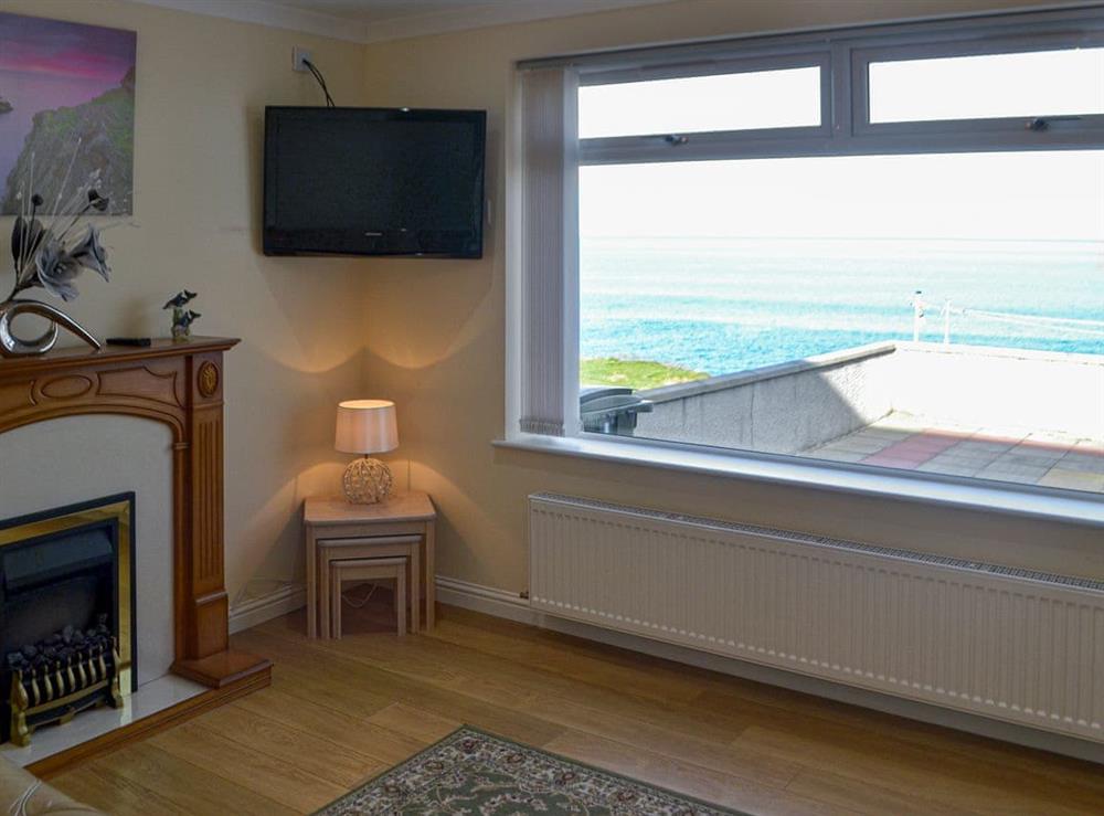 Living room with stunning sea views at Dolphin View, 