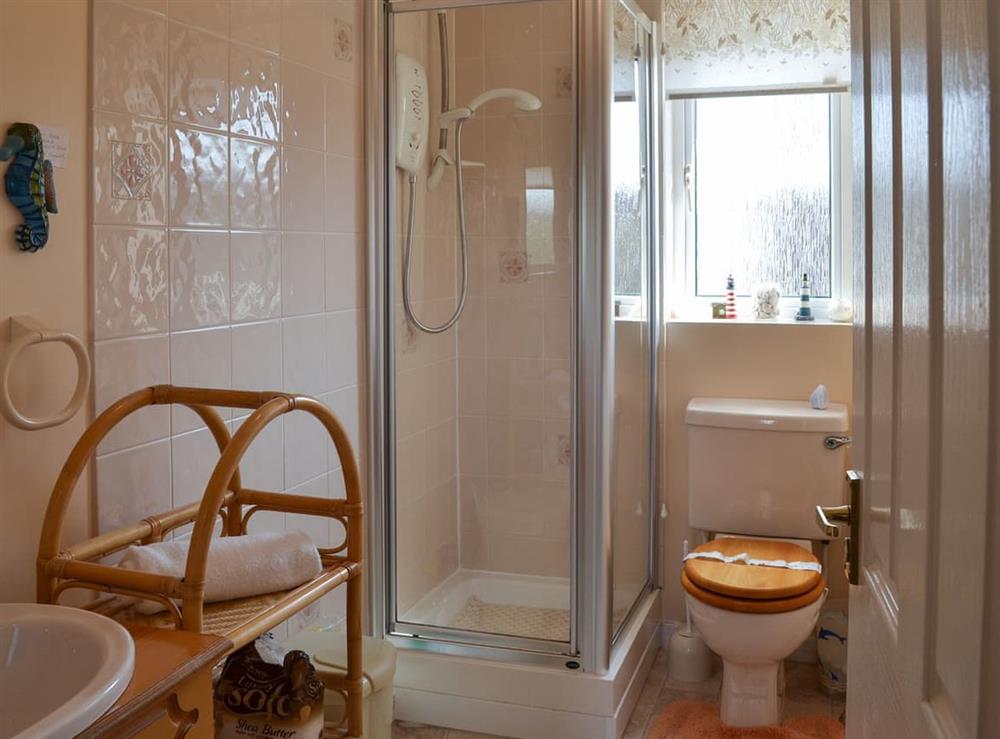 Shower room at Scotties Retreat in Chivenor Cross, near Barnstaple, Devon