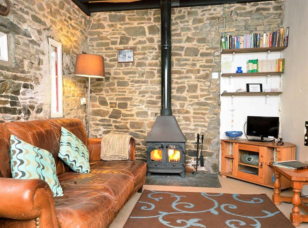 Living room at Scrumpy Barn in Dihewyd, near Aberaeron, Dyfed