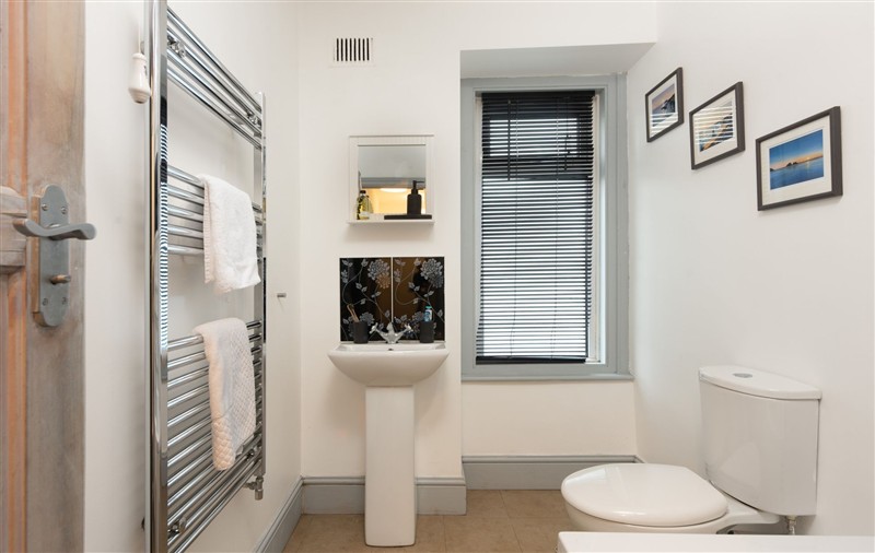 This is the bathroom at Sea Boots (sleeps 8), Cornwall