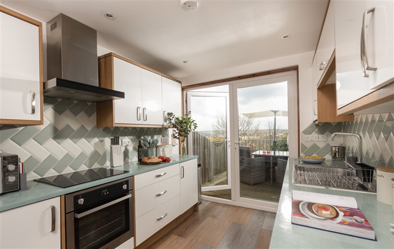 This is the kitchen at Sea Boots (sleeps 8), Cornwall