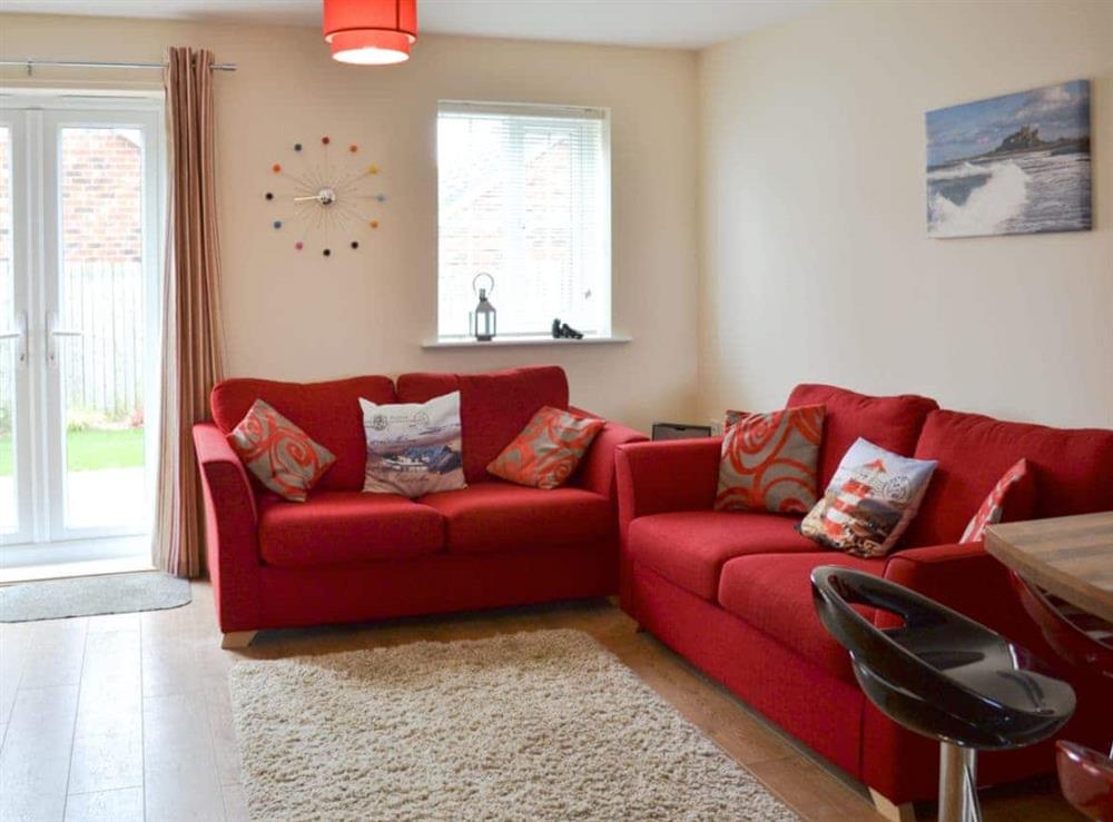 Cosy living area at Sea Breeze in Beadnell, Northumberland