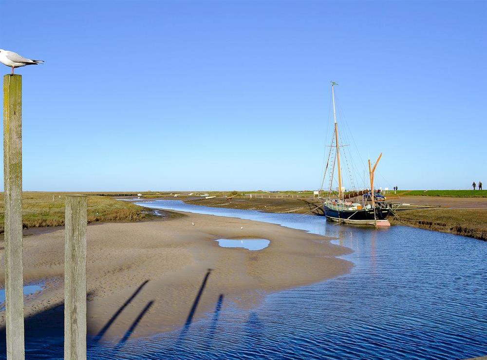 The many creeks and inlets near the town provide a safe harbour from the sea at Sea Breeze in Blakeney, Norfolk