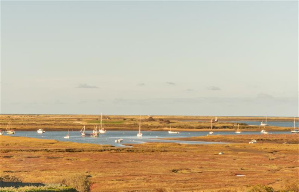 Boats at Brancaster in the distance at Sea Breeze, Brancaster near Kings Lynn