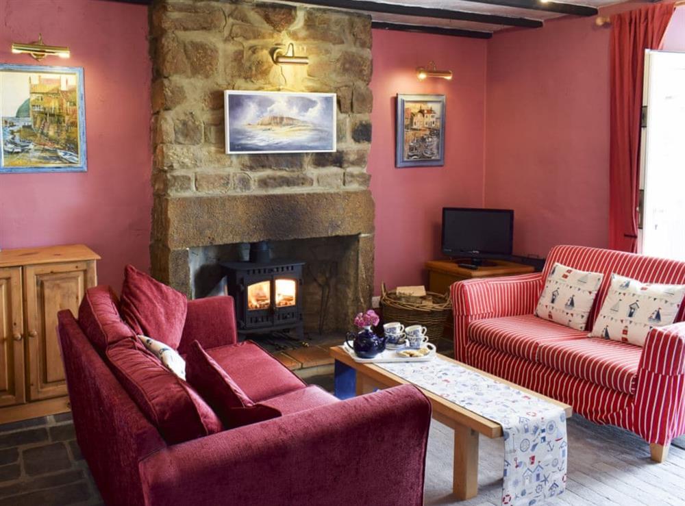Living room at Sea Breeze Cottage in Cowbar, near Staithes, North Yorkshire