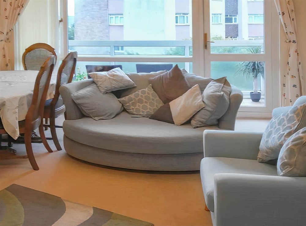 Living room/dining room at Sea Breeze Gardens in Ayr, Ayrshire
