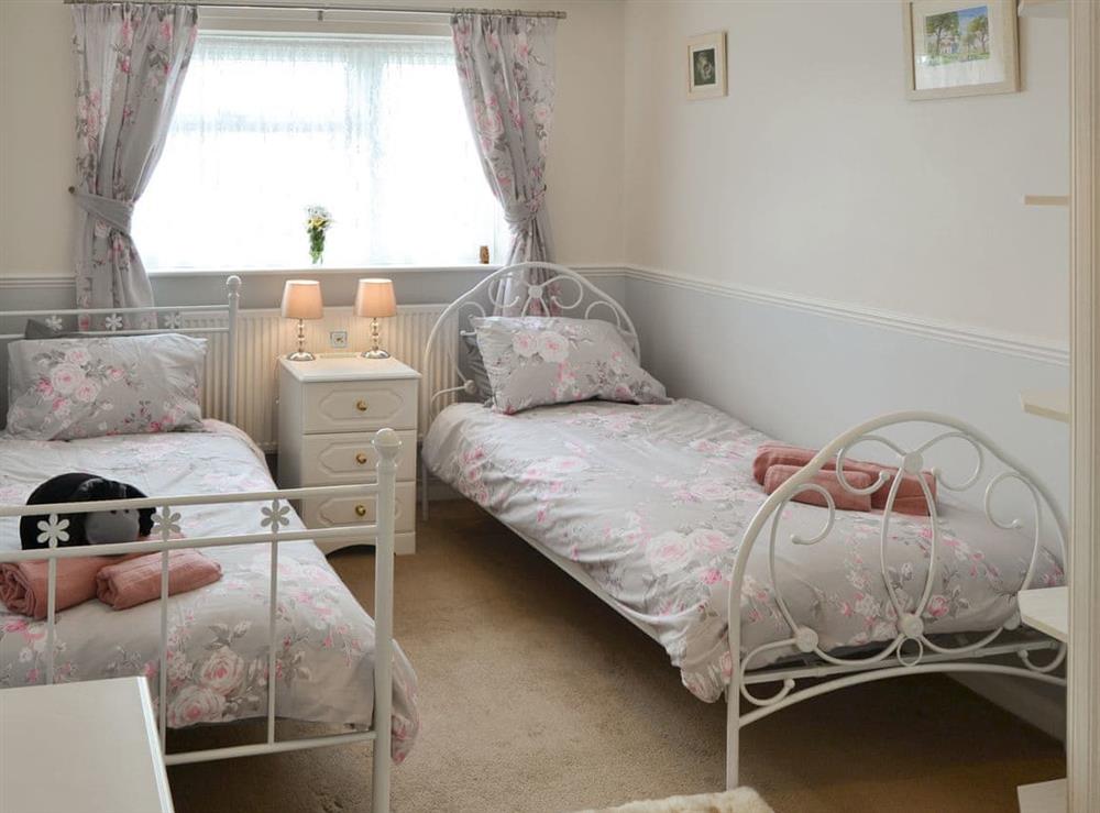 Twin bedroom at Sea Breeze in Walcott, near Norwich, Norfolk