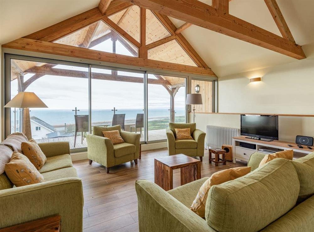 Living area at Sea Campion in West Bexington, near Weymouth, Dorset