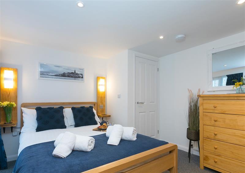 This is the bedroom at Sea Echo, St Ives