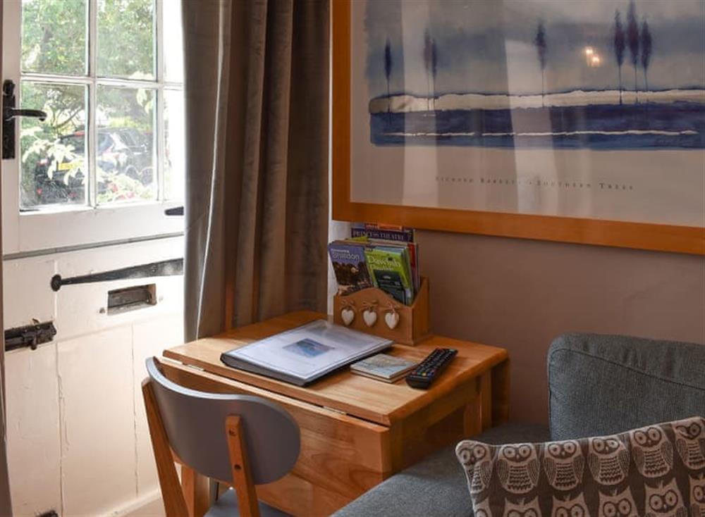 Compact dining area at Sea Glass Cottage in Holcombe, Dawlish, Devon