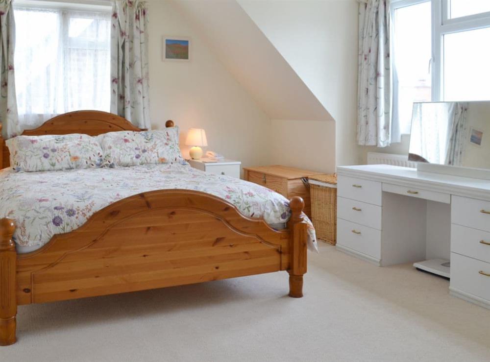 Comfortable double bedroom at Sea Glimpse in West Runton, near Sheringham, Norfolk