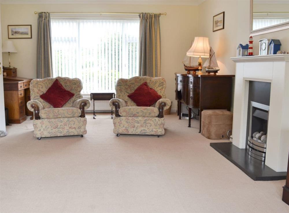Spacious, comfortable living room at Sea Glimpse in West Runton, near Sheringham, Norfolk