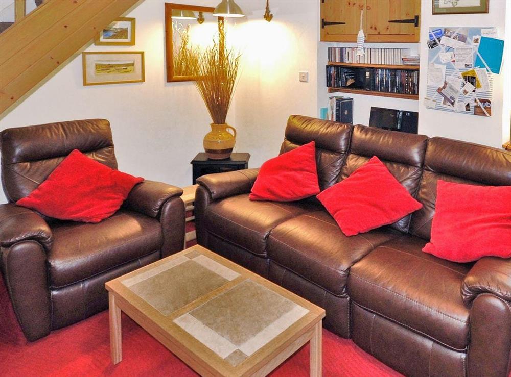 Living room at Sea Haven in Gorran Haven, St Austell, Cornwall. , Great Britain