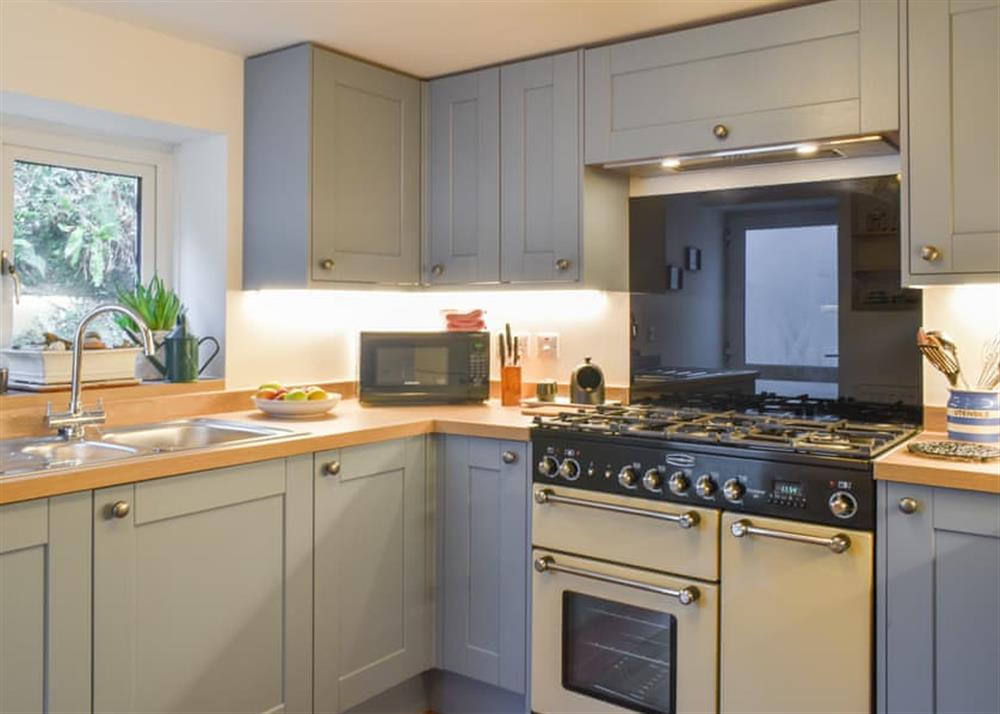 Kitchen at Sea Holly Cottage in Par, Cornwall