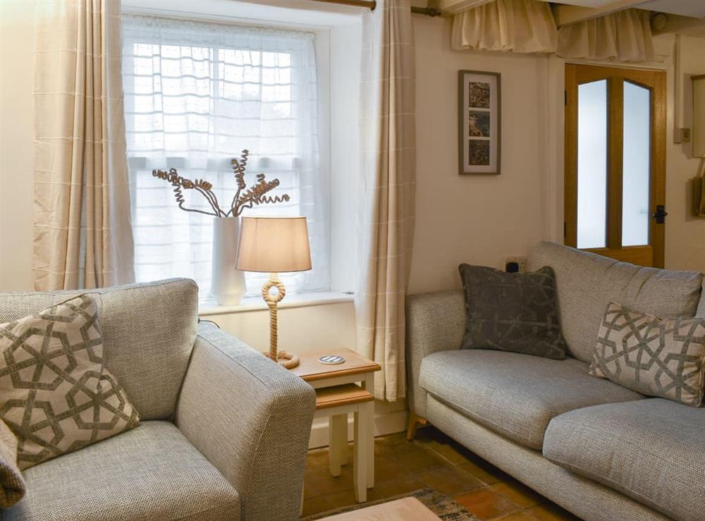 Living area at Sea Holly Cottage in Par, Cornwall