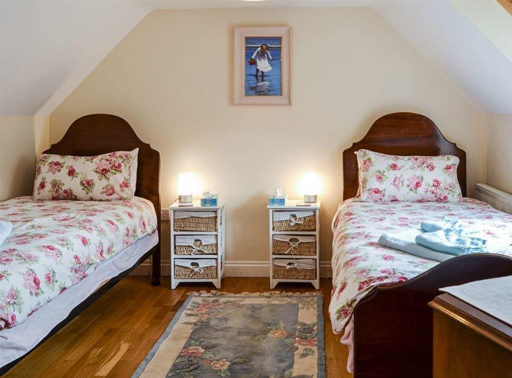 Twin bedroom at Sea Holly Cottage in West Runton, Norfolk