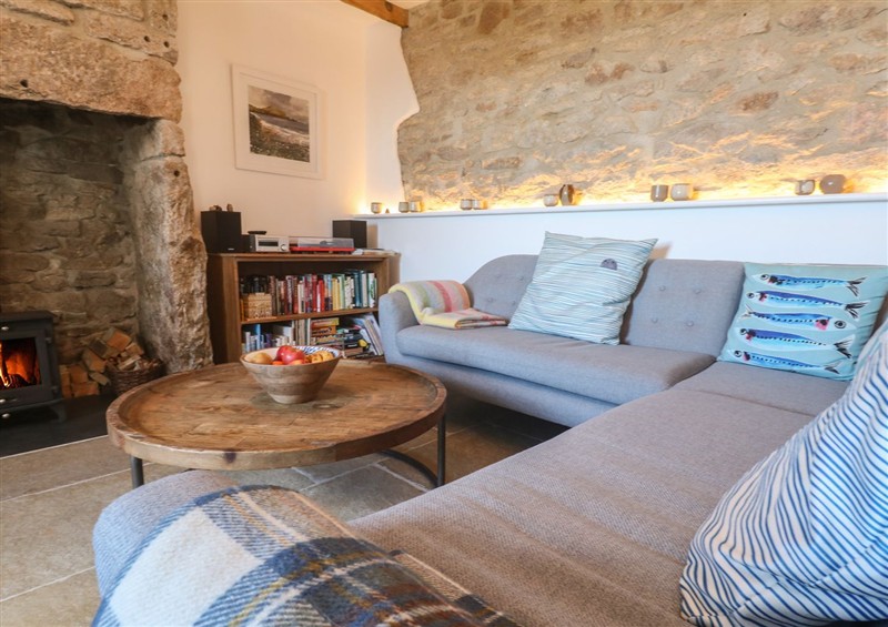 This is the living room at Sea Holly, St Just