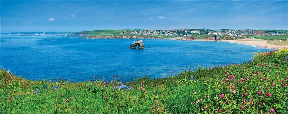 View of Thurlestone from coastal path
