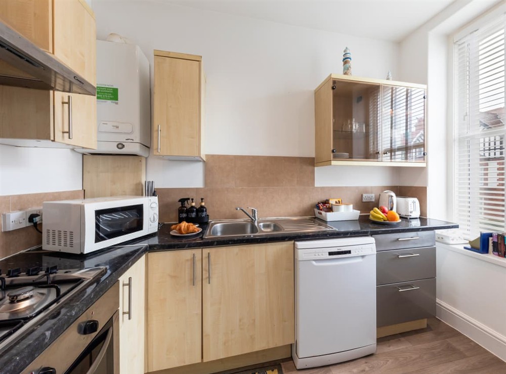 Kitchen at Sea Shore Flat in Llandudno, Gwynedd