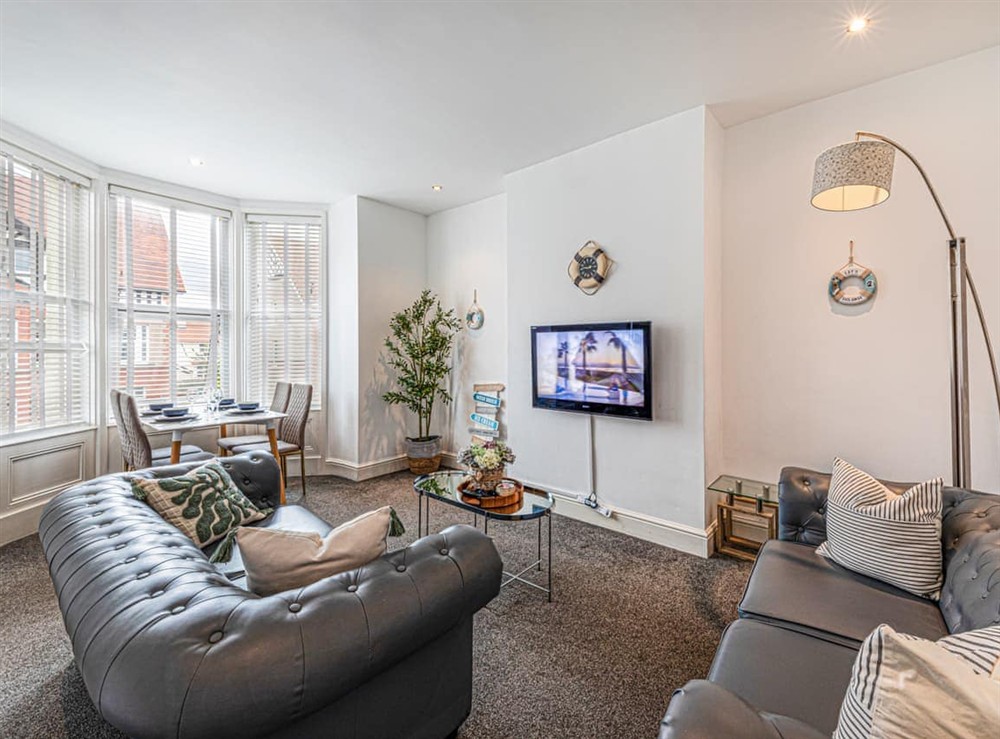 Living area at Sea Shore Flat in Llandudno, Gwynedd
