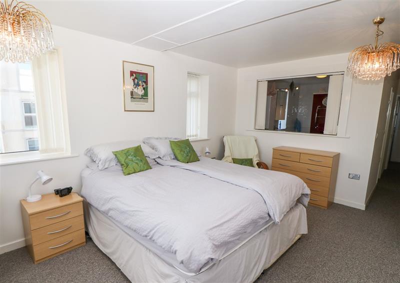 One of the bedrooms at Sea View Apartment, Pwllheli