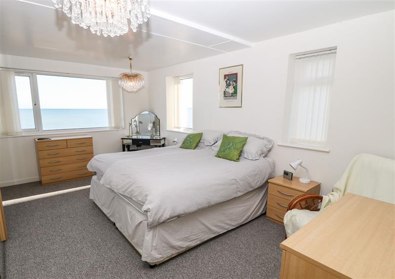 This is the bedroom at Sea View Apartment, Pwllheli