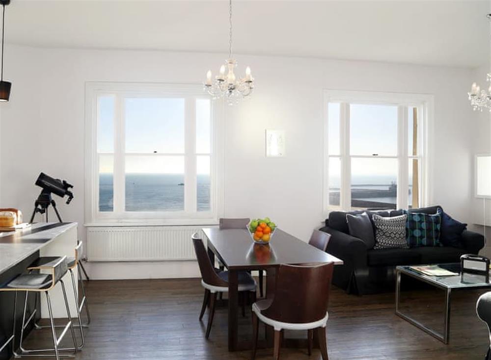Open plan living space at Sea View Apartment in Ramsgate, Kent