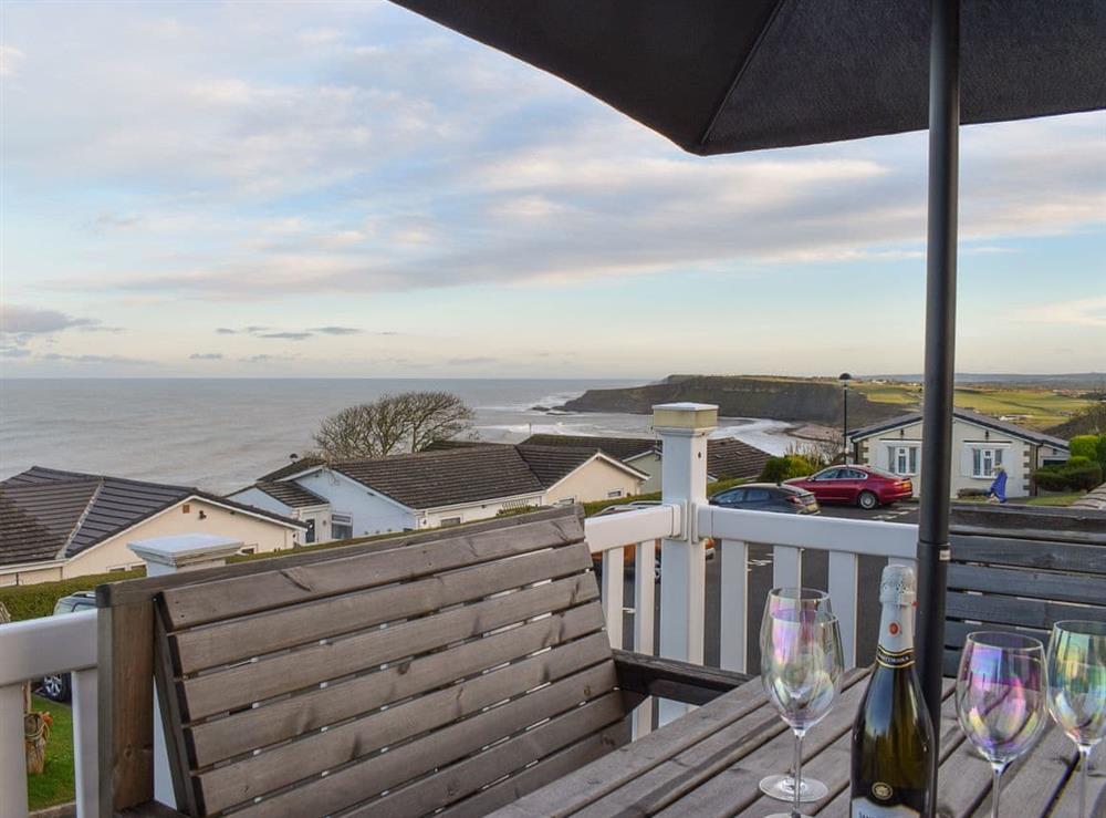 Lovely views from the terrace at Sea View Cottages- North Sea Views in Knipe Point, North Yorkshire
