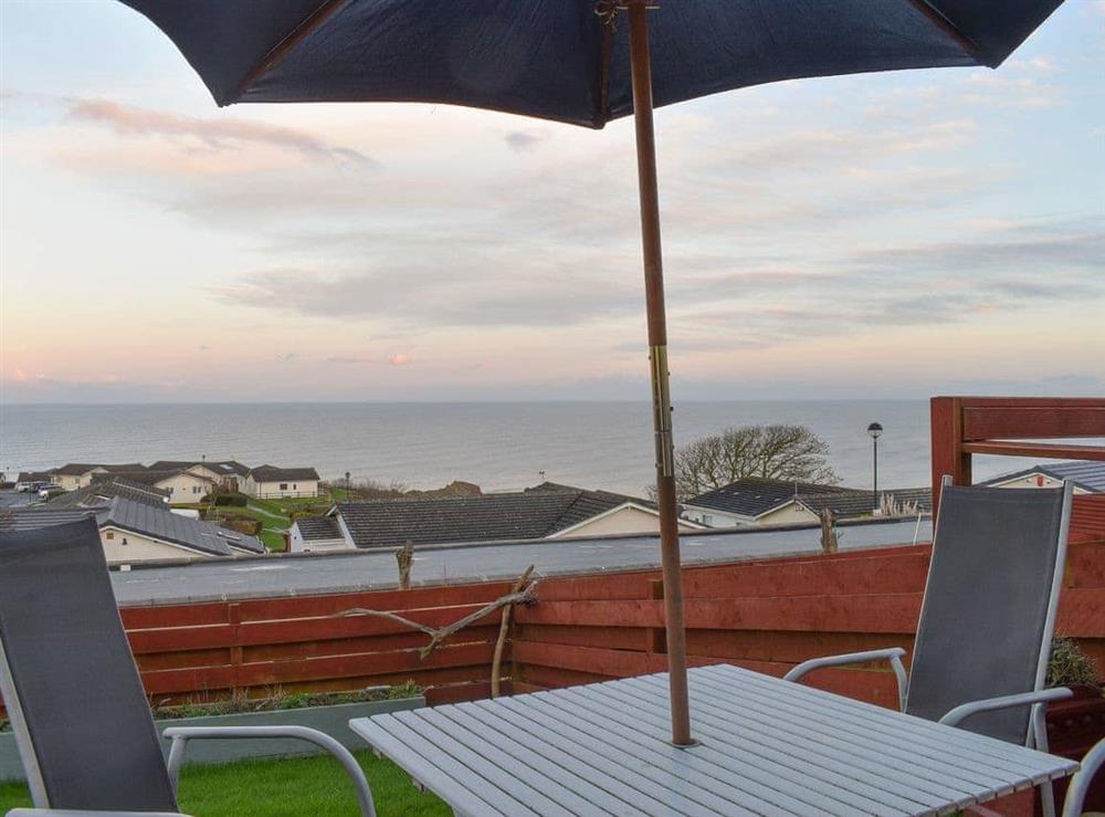 Sitting-out-area at Sea View Cottages- Sea Views in Knipe Point, near Cayton, North Yorkshire