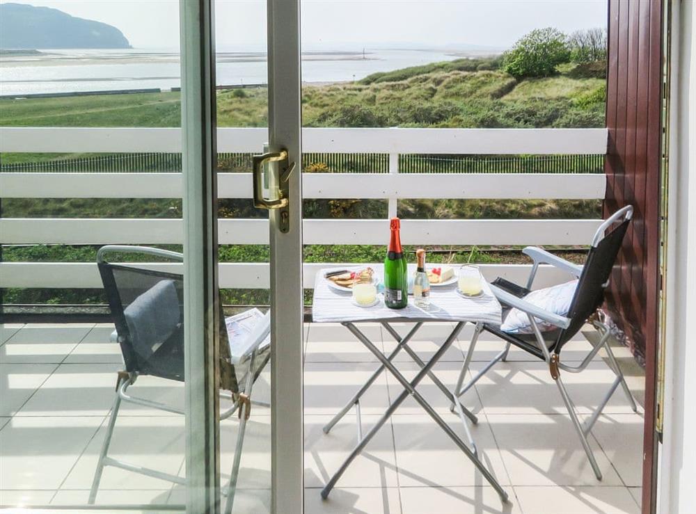 The balcony catches the sun from mid-day to sunset at Sea View in Deganwy, Gwynedd