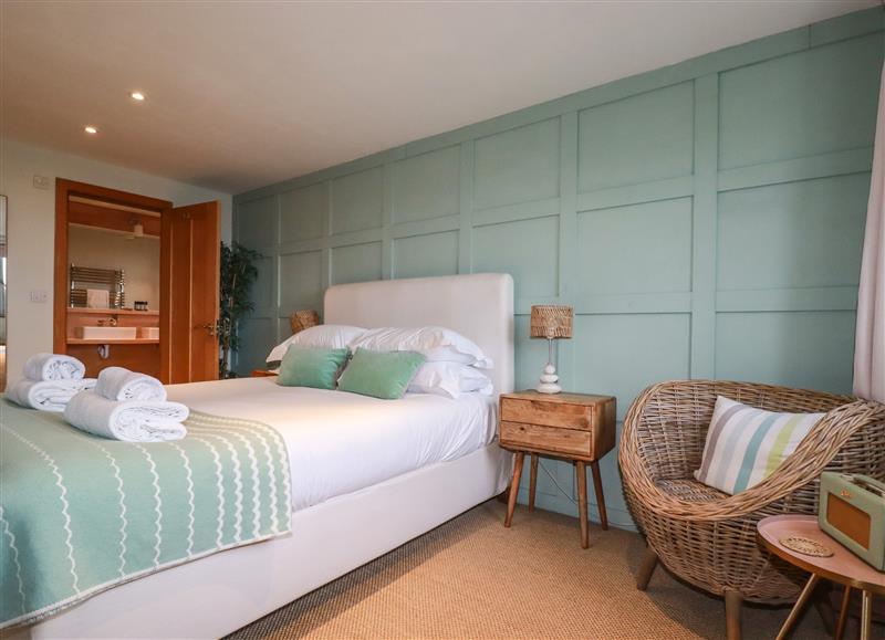 One of the bedrooms at Sea View House, Crantock