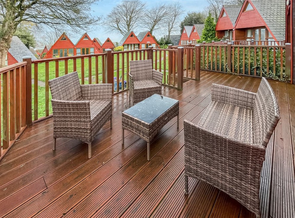 Decking at Sea View Lodge in Kingsdown, Deal, Kent