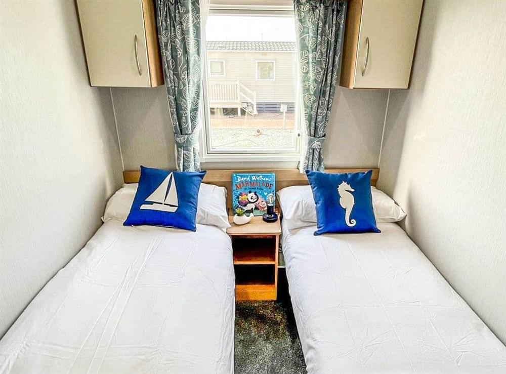 Twin bedroom at Sea View Lodge in Morecambe, Lancashire